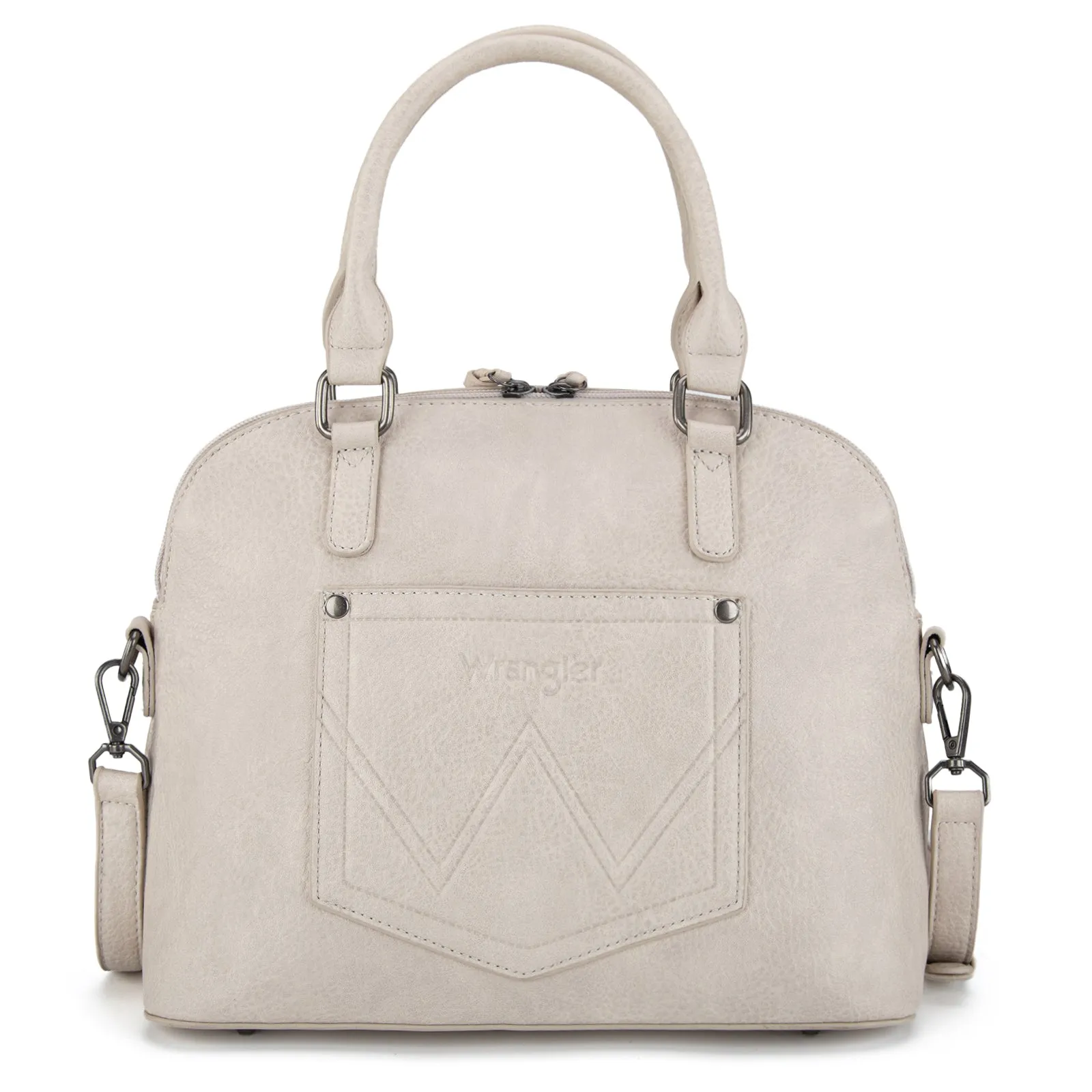WG186-9112  Wrangler Top Handle Classic Barrel Satchel Bag/Crossbody