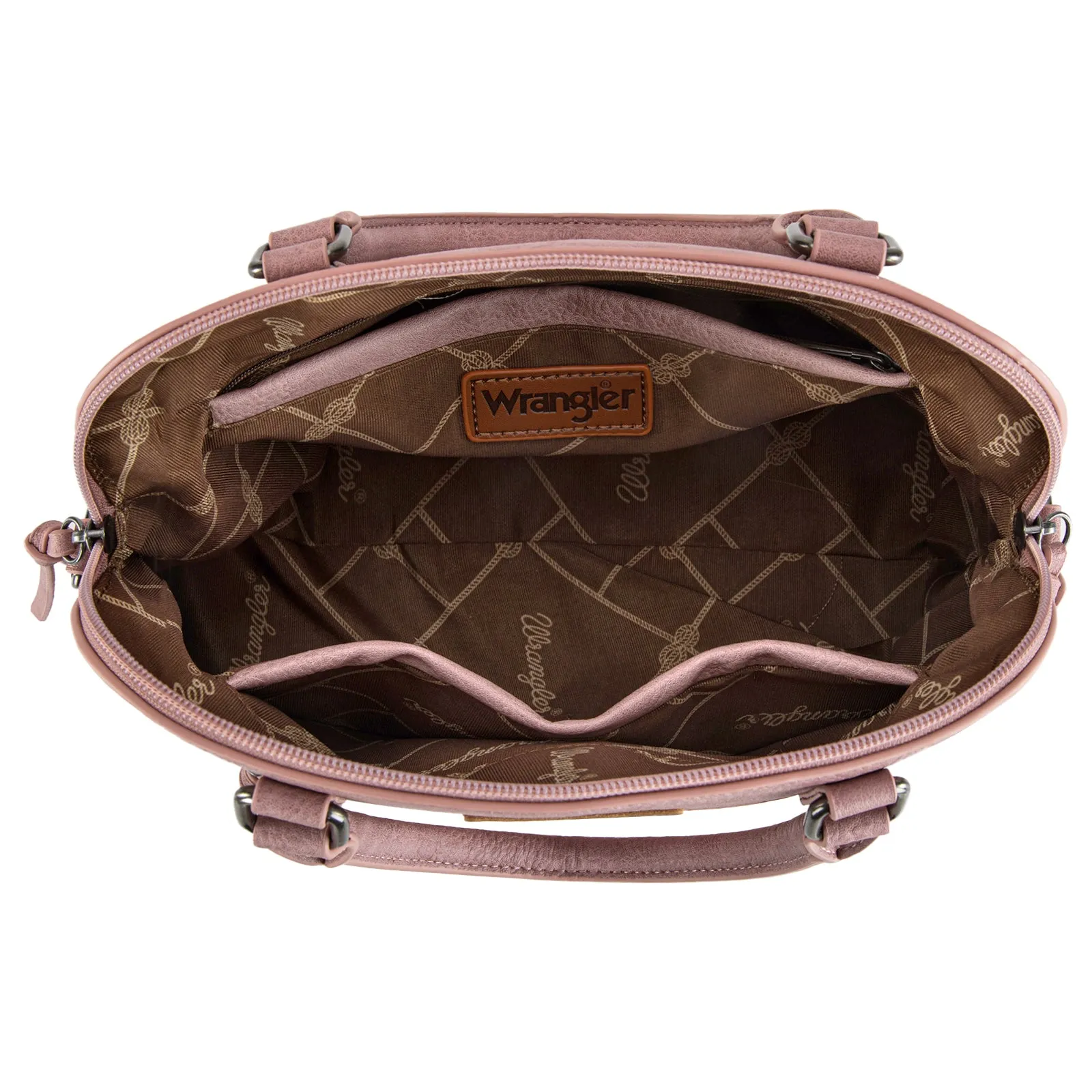 WG186-9112  Wrangler Top Handle Classic Barrel Satchel Bag/Crossbody