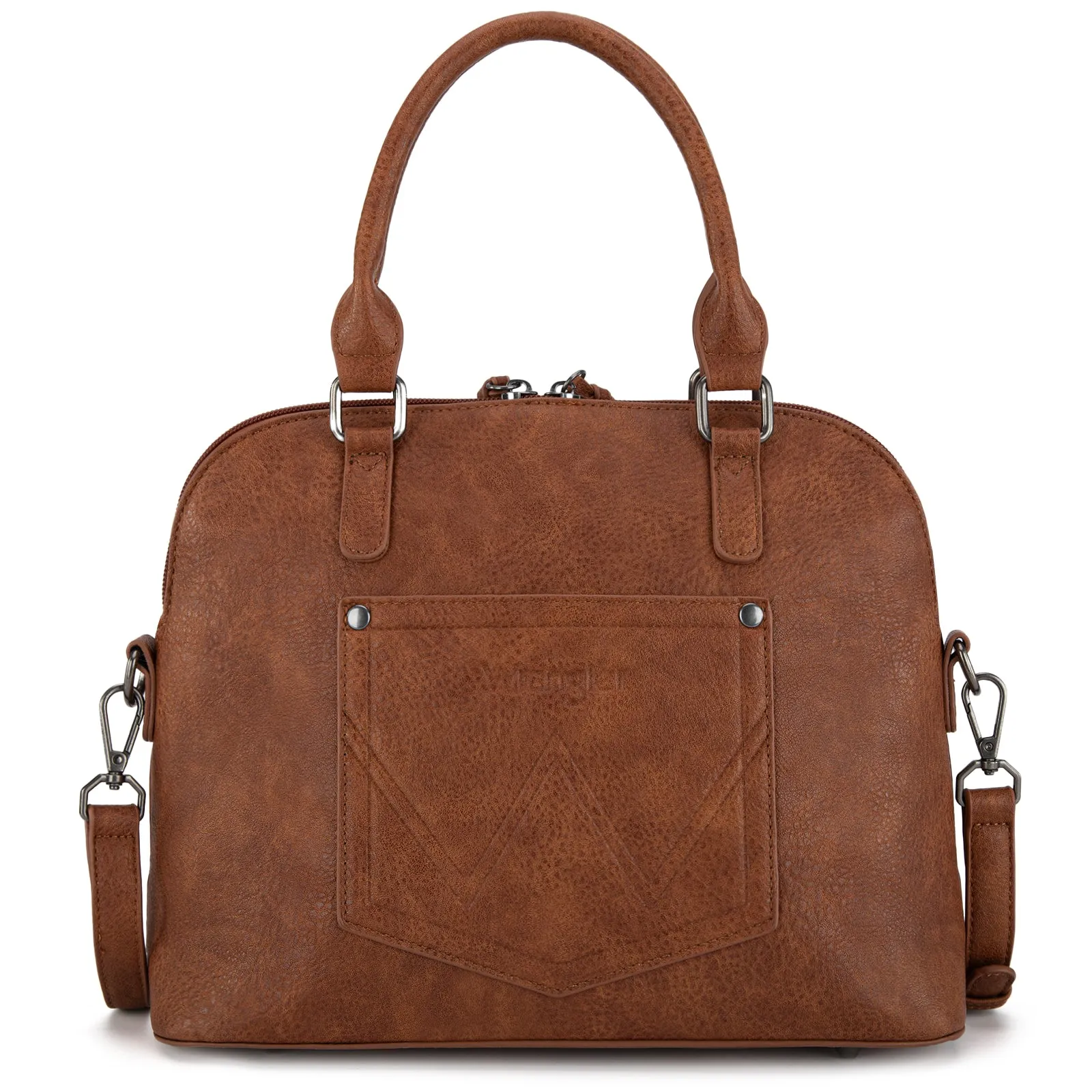 WG186-9112  Wrangler Top Handle Classic Barrel Satchel Bag/Crossbody