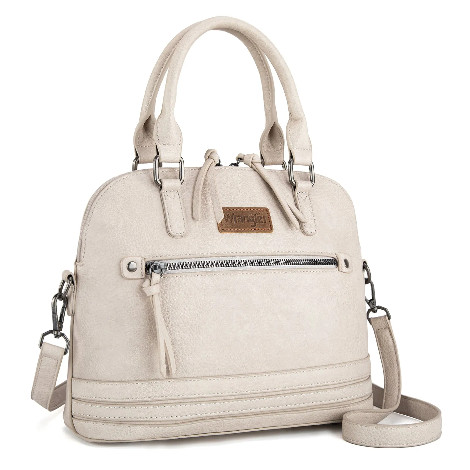WG186-9112  Wrangler Top Handle Classic Barrel Satchel Bag/Crossbody