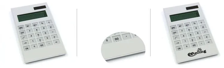 White Office Calculator With Clear Buttons