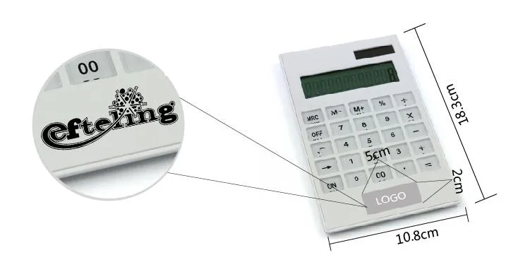 White Office Calculator With Clear Buttons