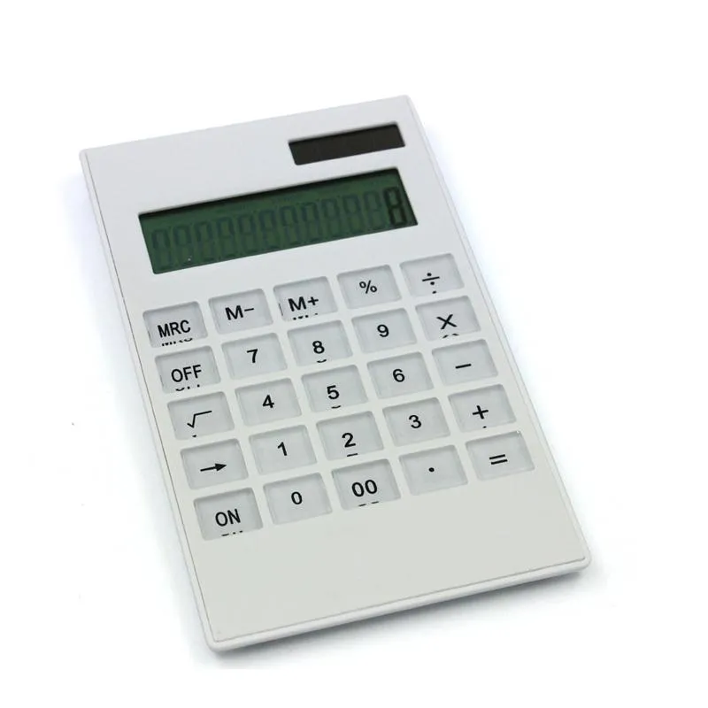 White Office Calculator With Clear Buttons