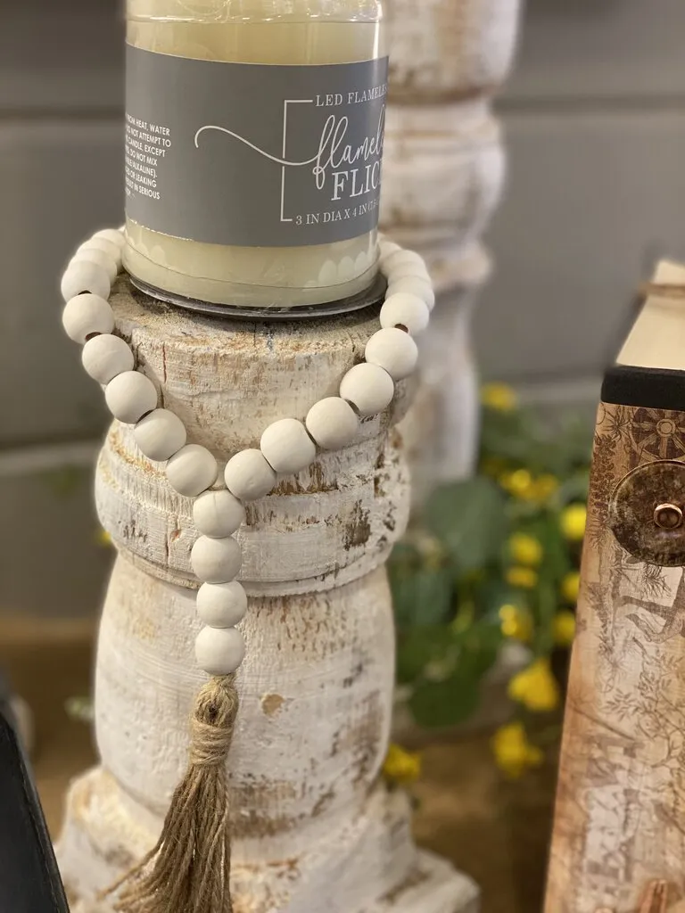 White Tassel Beads