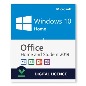 Windows 10 Home   Microsoft Office 2019 Home and Student Bundle - Digital Licences