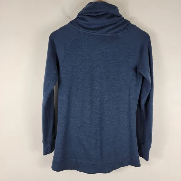 Woolly Mammoth Pro Knit Merino Wool Cowl Neck Pocket Front Base Layer Sweater
