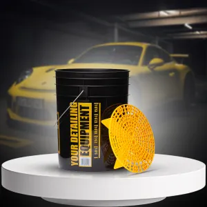Work Stuff Detailing Bucket Black - Rinse   Separator Yellow