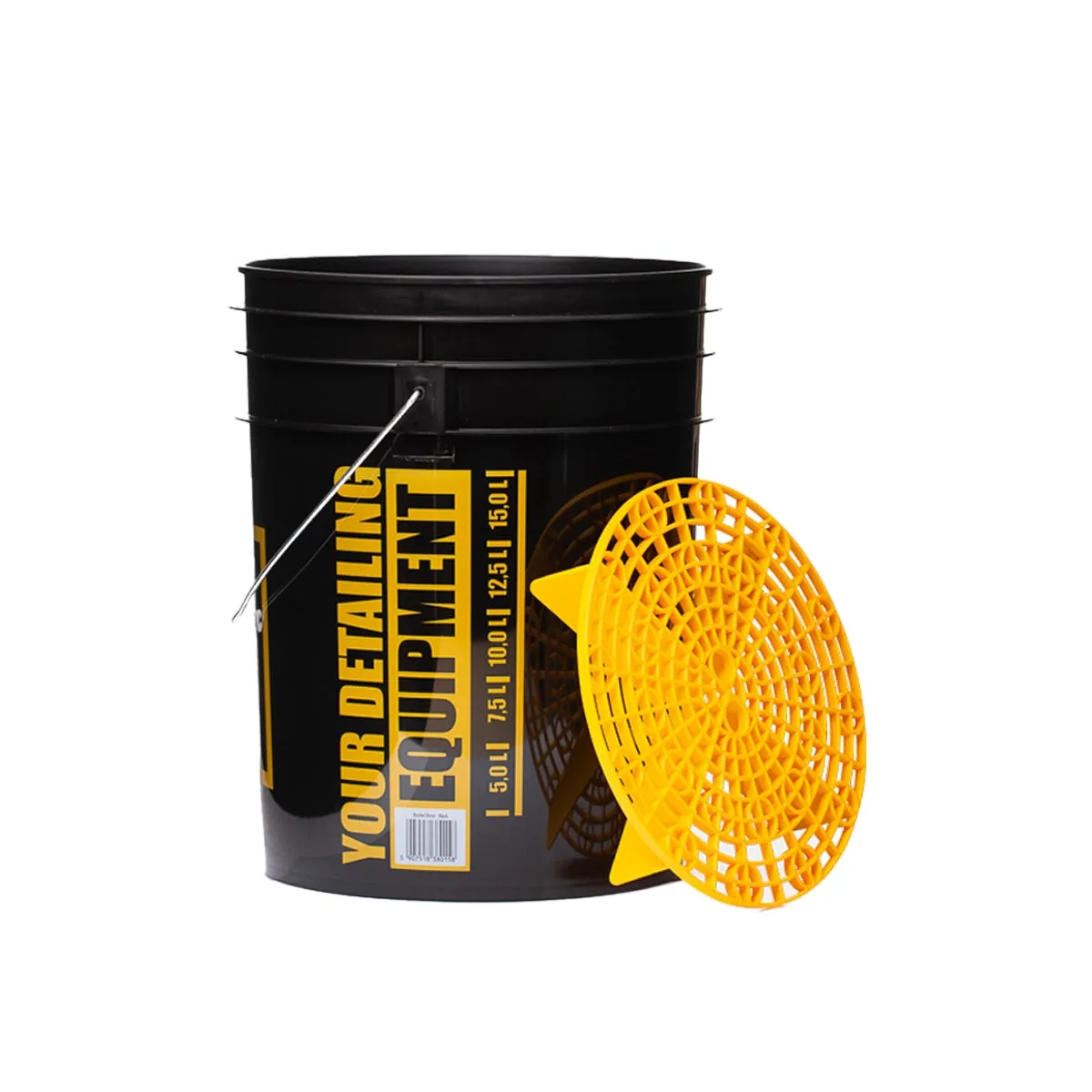 Work Stuff Detailing Bucket Black - Rinse   Separator Yellow