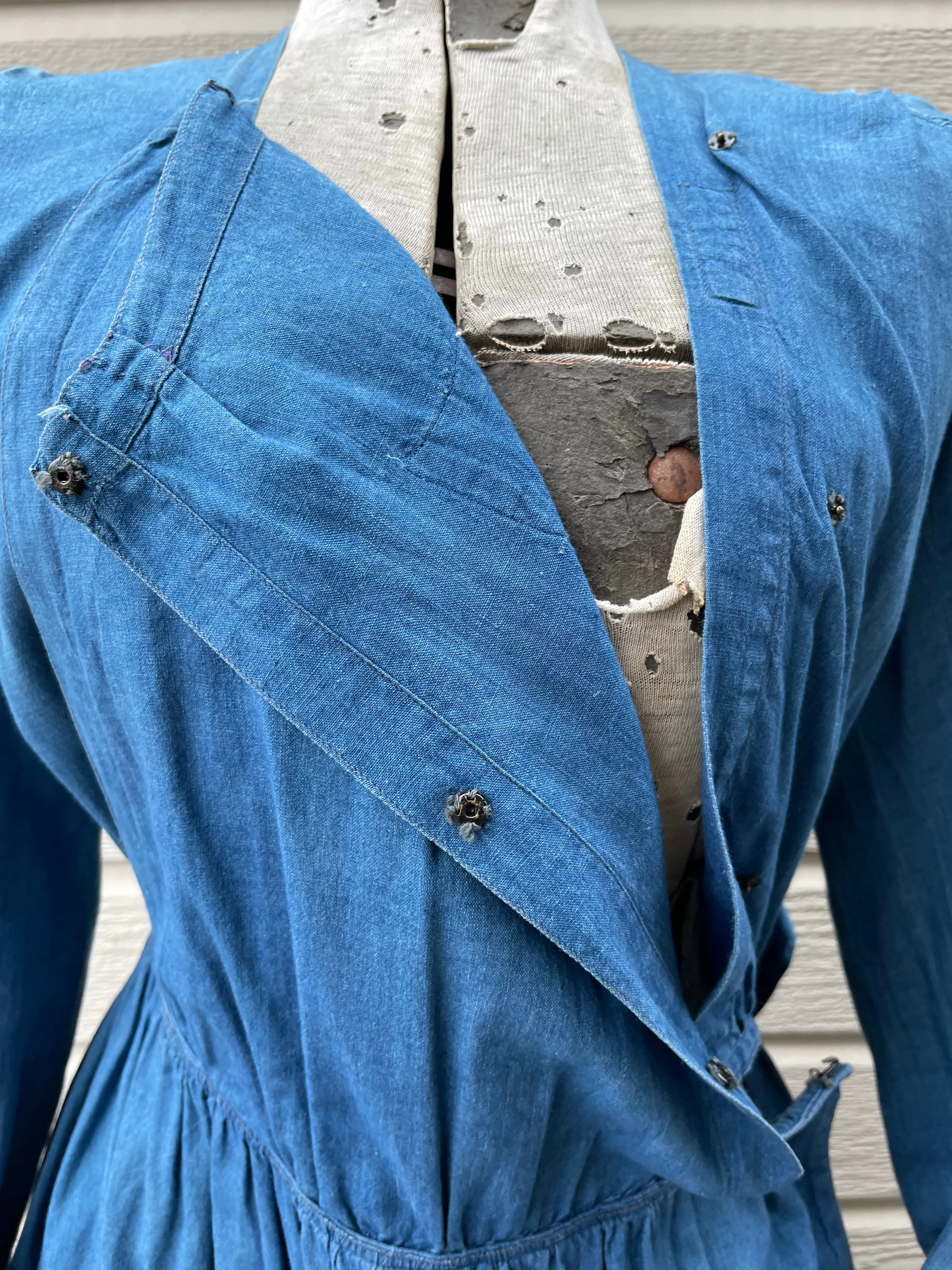 WWI Era Indigo Selvedge Workwear Dress