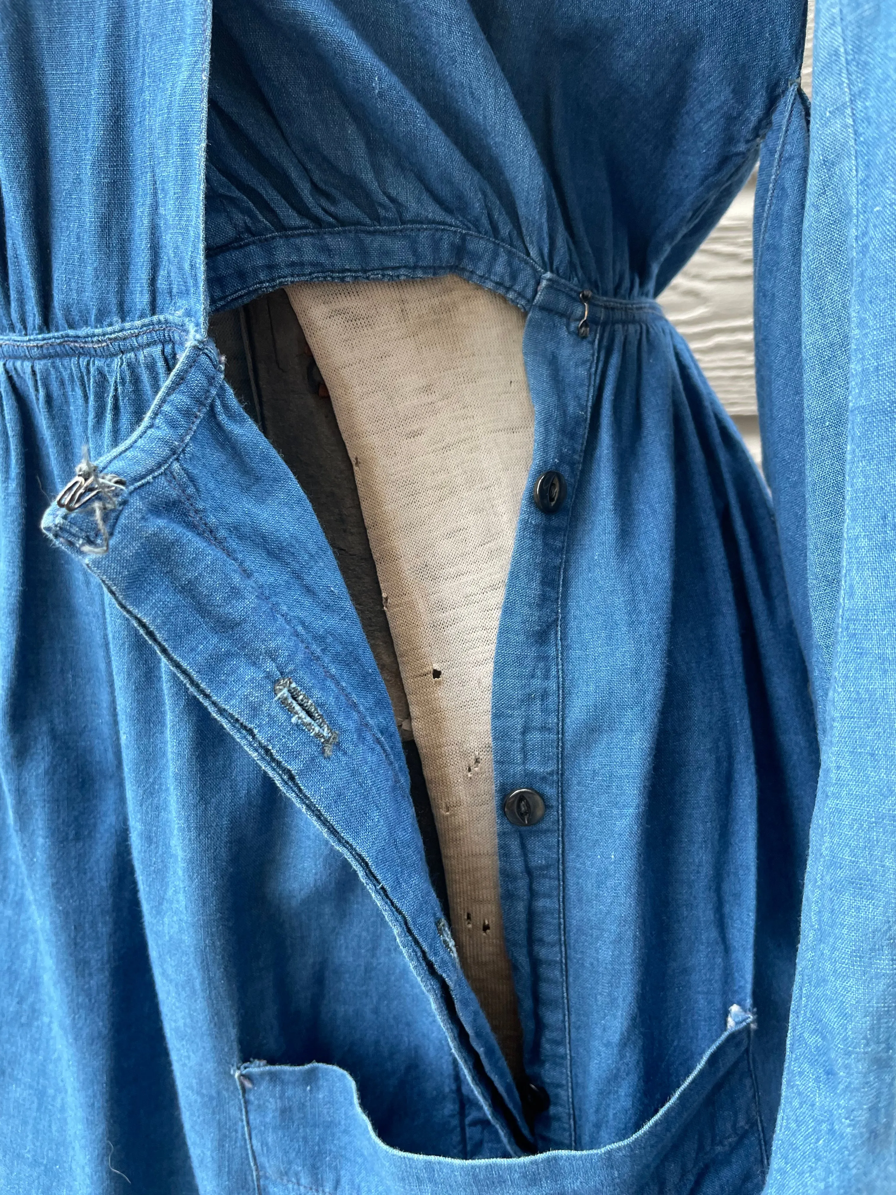 WWI Era Indigo Selvedge Workwear Dress