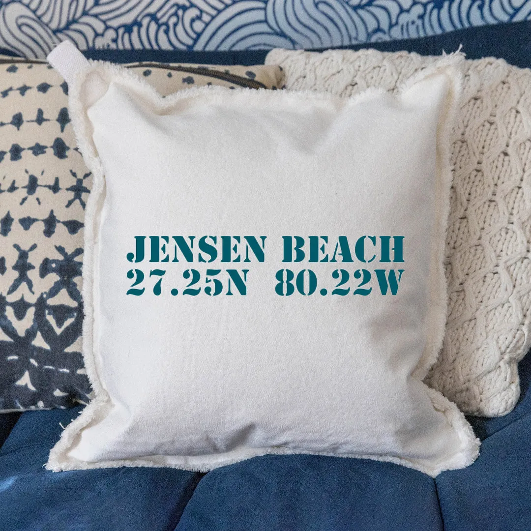 Your Word   Coordinates Stencil Square Pillow