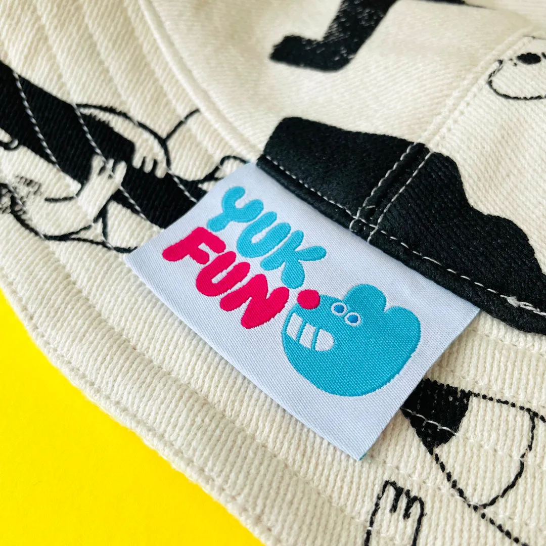 YUK FUN Bucket Hat Pencil Party Print