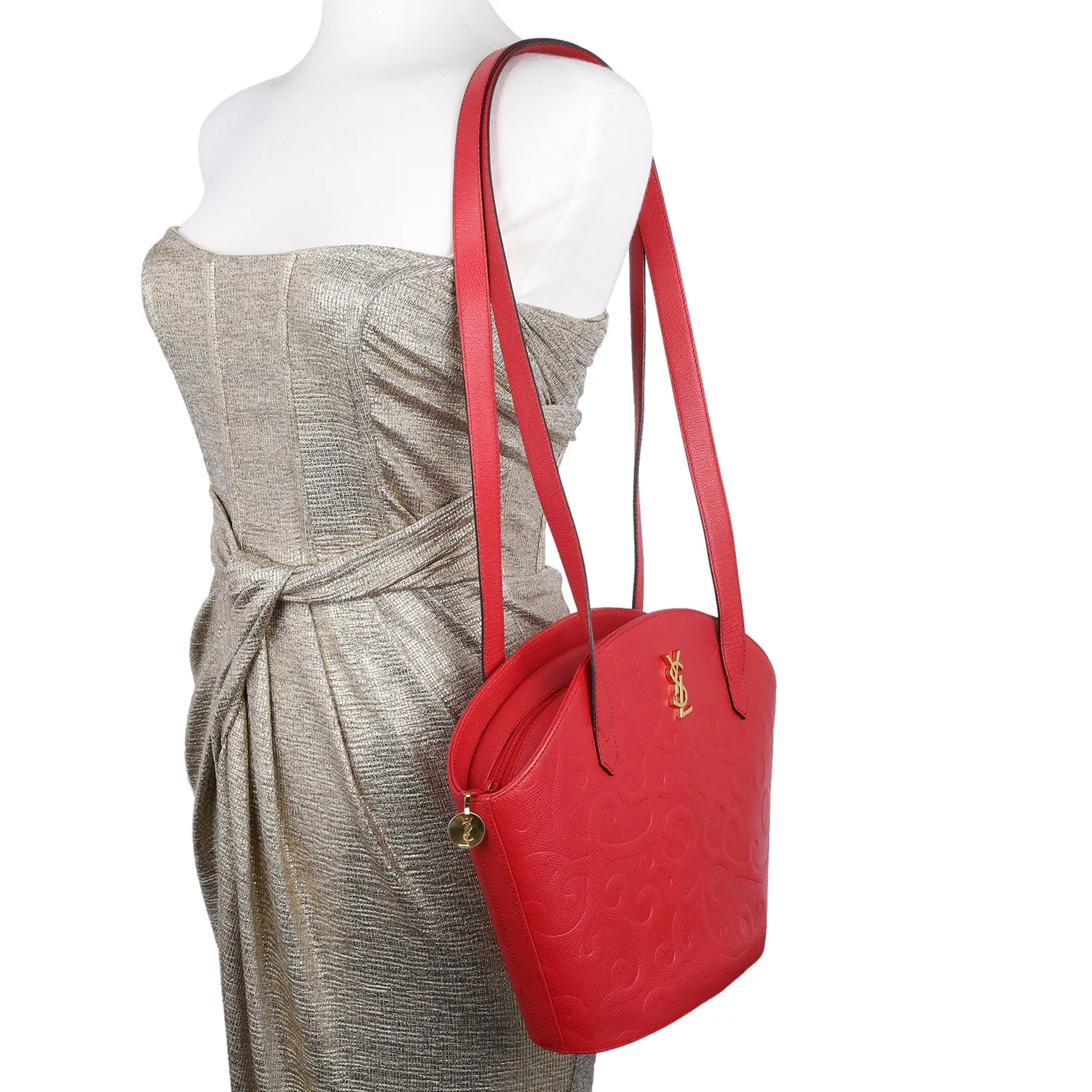Yves Saint Laurent Arabesque Leather Shoulder Bag