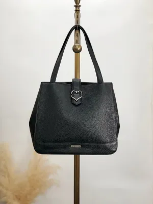 Yves Saint Laurent Logo Handbag Black Vintage ib4dvb